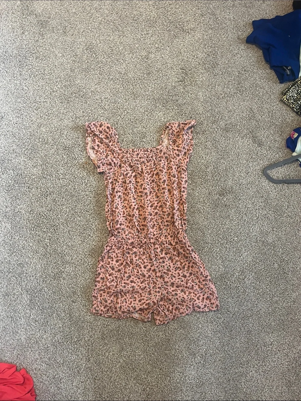 The Children's Place Pink Floral Casual Romper